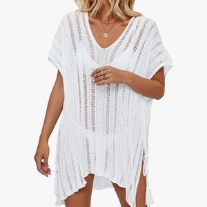 NWT Crochet Side Split Beach Cover-Up